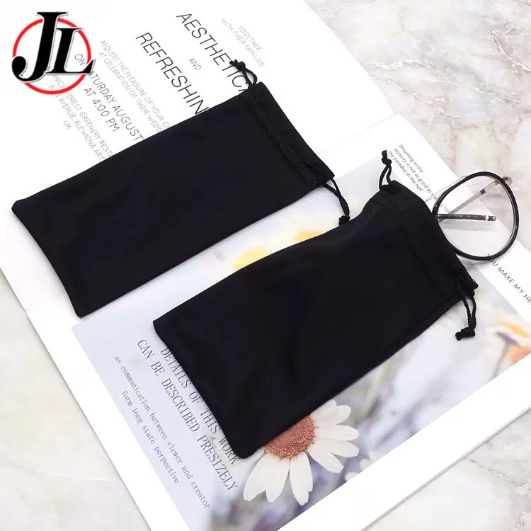 眼镜袋袋束口定做针二灰色黑色细纤维眼镜布珠宝屏幕钢琴擦拭布