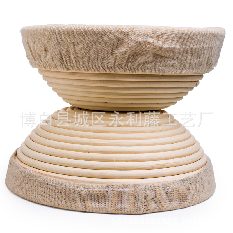 Cesta de fermentación de pan de ratán natural Cuenco de fermentación europeo Tejido de ratán indonesio Bolsa Europea Cesta de almacenamiento tejida a mano Fábrica al por mayor