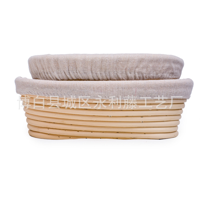 Cesta de fermentación de pan de ratán natural Cuenco de fermentación europeo Tejido de ratán indonesio Bolsa Europea Cesta de almacenamiento tejida a mano Fábrica al por mayor