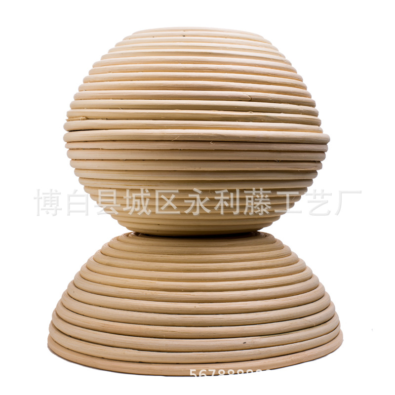 Cesta de fermentación de pan de ratán natural Cuenco de fermentación europeo Tejido de ratán indonesio Bolsa Europea Cesta de almacenamiento tejida a mano Fábrica al por mayor