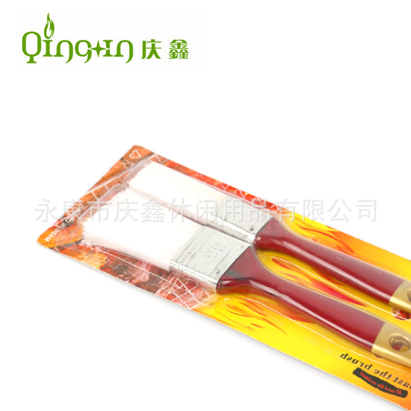 Los fabricantes suministran 2PC Tarjeta de succión cepillo de mango rojo BBQ cepillo para hornear cepillo de plástico cepillo condimento