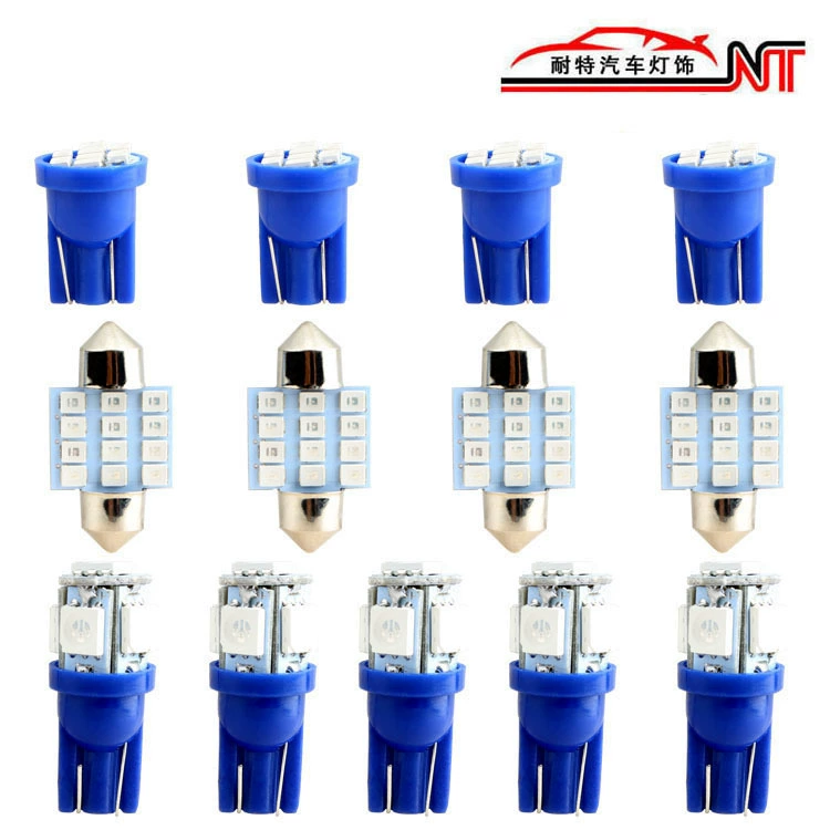 Автомобиль светодиодный светильник для чтения свет номерного знака T10 13 шт. Костюм интерьер автомобиля свет для чтения ширина свет номерного знака свет