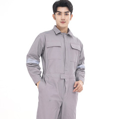 Cotton spring and autumn long-sleeved reflective strip dust-proof overalls suit labor protection workwear workshop electrician overalls