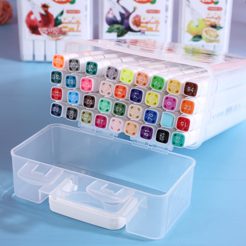 Primary school students color pen animation comic pen illustration double-headed marker pen set art recommended painting design 12 48 colors