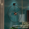 Simple Spanish style hanging clock living room minimalist wind iron art clock metal model room single ring watch creative hanging clock