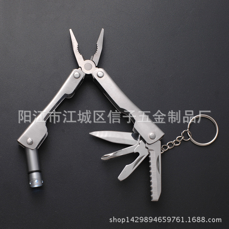 现货多功能钳多功能带灯钳套装带LED灯钳子多功能刀钳多用工具钳