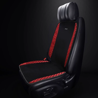 seat universal car cushion car | Multi-function pad - ancheng-graphene-seat-backrest-main-driver-dutch-velvet-style-black-red-aj-velvet