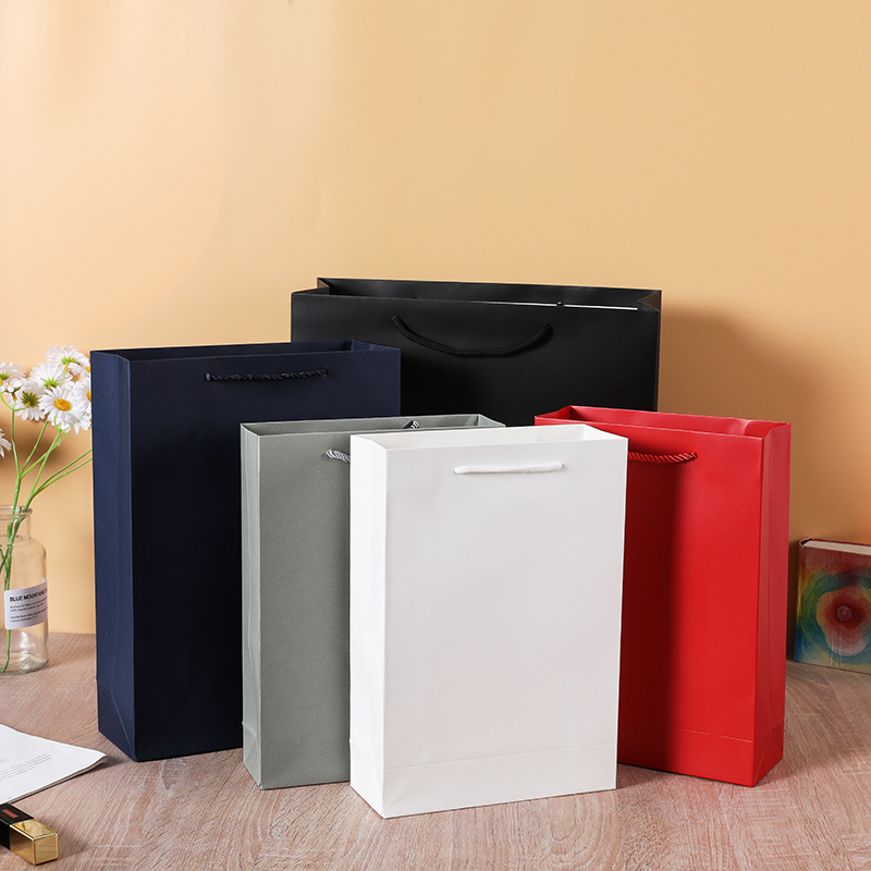 礼品袋牛皮纸袋手套袋加厚包装袋高档纯色购物袋