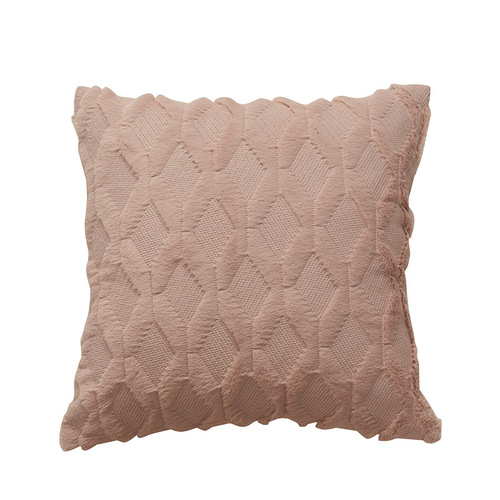 Xuai's new special embroidered pillowcase, diamond-shaped plush lumbar cushion cushion pillowcase, winter living room sofa pillowcase