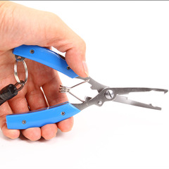 迷你不鏽鋼彎嘴釣魚鉗子多功能 尖嘴綁鈎路亞鉗垂釣用品漁具批發