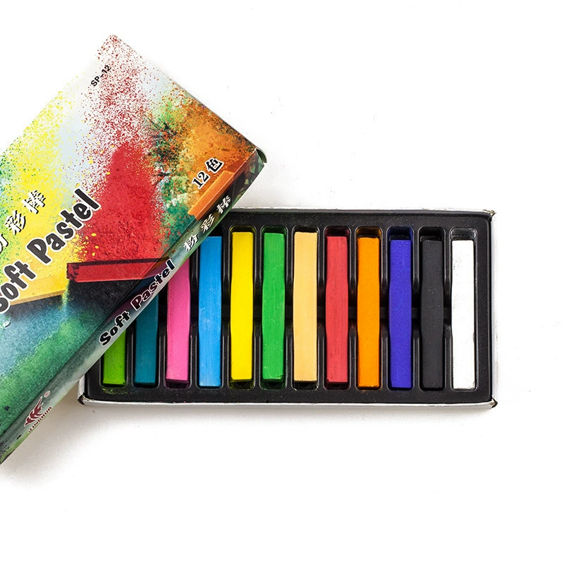 Cross-border pastel stick 6 color 12 color 24 color paintbrush chalk powder stick art supplies student paint painting brush tool