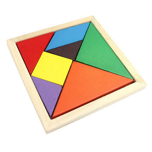 Intelligence Development Toy Colorful Small Tangram Puzzle Building Block Shape Recognition Assembly Floor Puzzle Game