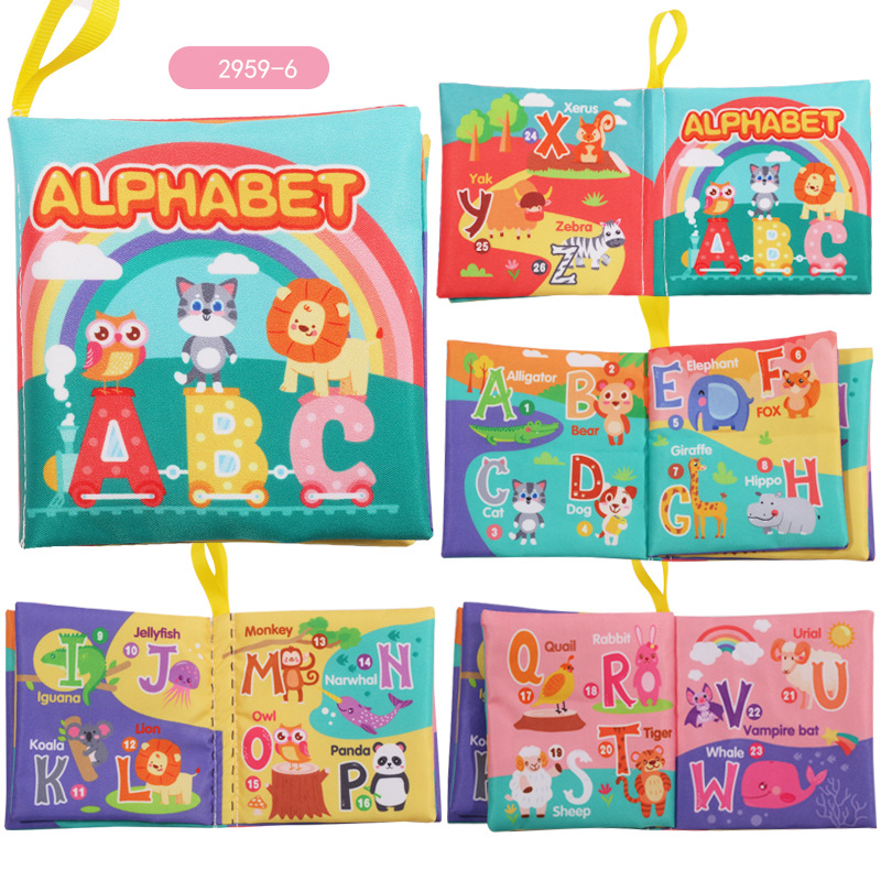 Nueva educación temprana para niños libro de tela tridimensional para bebés juguetes cognitivos