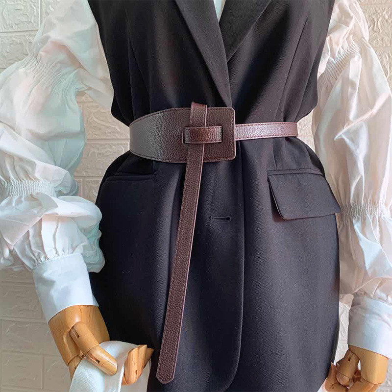 Women's Wide Leather Belt, Versatile Belt for Women, Decorative Sweater Skirt Belt, Retro Trendy Waist Cincher, Wide Waist Belt Women's Wide Leather Belt, Versatile Belt for Women, Decorative Sweater Skirt Belt, Retro Trendy Waist Cincher, Wide Waist Belt