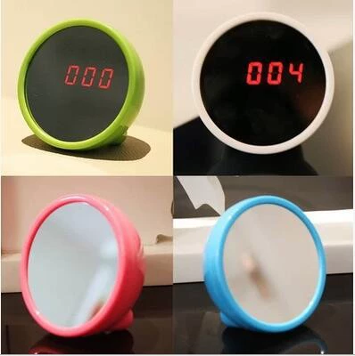 Beauty Mirror электронные часы Magic Mirror светодиодные часы прикроватные светящиеся настольные маленькие будильники макияж зеркальные часы с принтом логотип