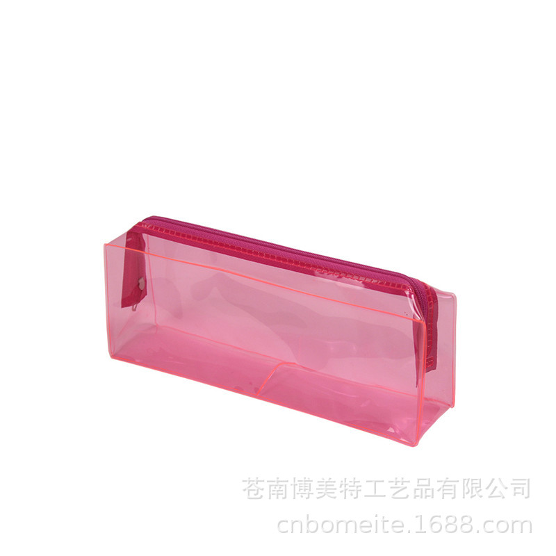 供应热压PVC透明包装袋PVC塑料手提袋文具袋密封手拎高透明度加厚