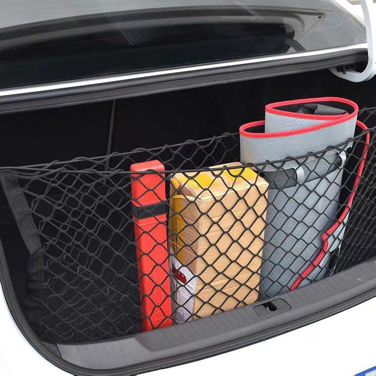 Bolsillo neto del maletero del coche bolsa de almacenamiento de equipaje de red fija bolsa de almacenamiento soporte plano de retención neta Modificación de red vertical