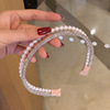 Retro headband from pearl, fashionable hair accessory for face washing, South Korea, internet celebrity