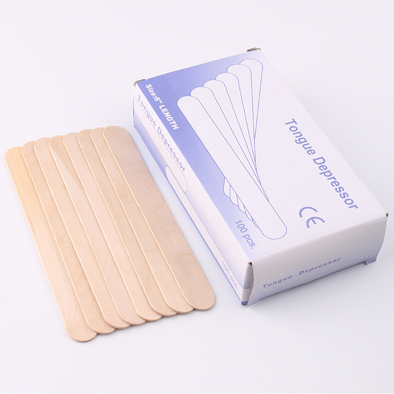 Beauty Hair removal care tools log tongue pressing stick hair removal wax adjustment scraping wooden stick 100 pieces box pack