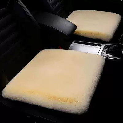 Entire Car, Plush and Thickened, Non-Slip, Universal seat cover - beige-white-front-seat-monolithic