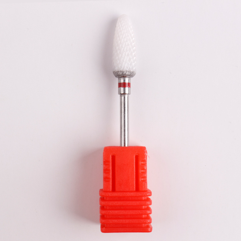 Tipo de bala de uñas cabeza de molienda de cerámica doble paso de cerámica tipo de bala de maíz herramienta de máquina de molienda de uñas en stock