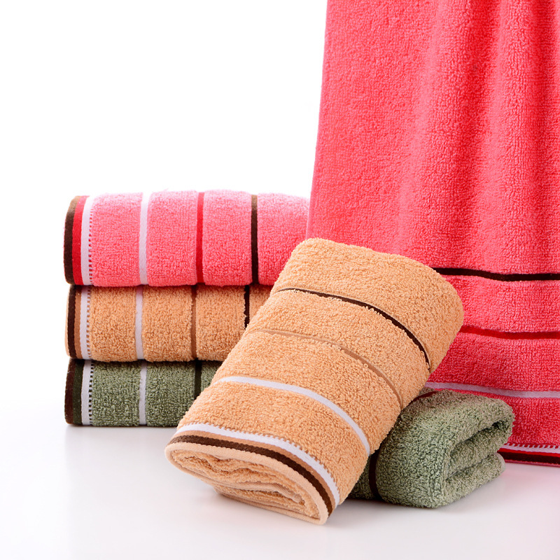 Gaoyang towel wholesale dark parallel three-section cotton towel thickened stall gift manufacturers support customized hair generation