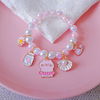 Children's bracelet from pearl for princess with beads, cartoon accessory, toy