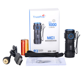 Trustfire������LED�Ͳ 16340�늳�ֱ�� 1000���� ͽ������EDC