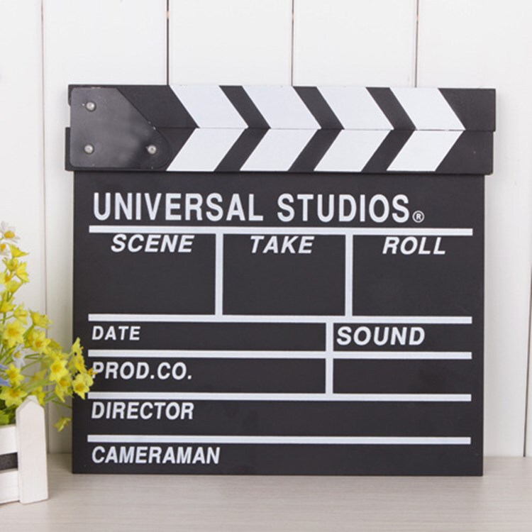 Zakka Groceries Creative Wooden Scenes Board Board Board Director Board Movie Clapper Board Wooden Shooting Props and Decorations