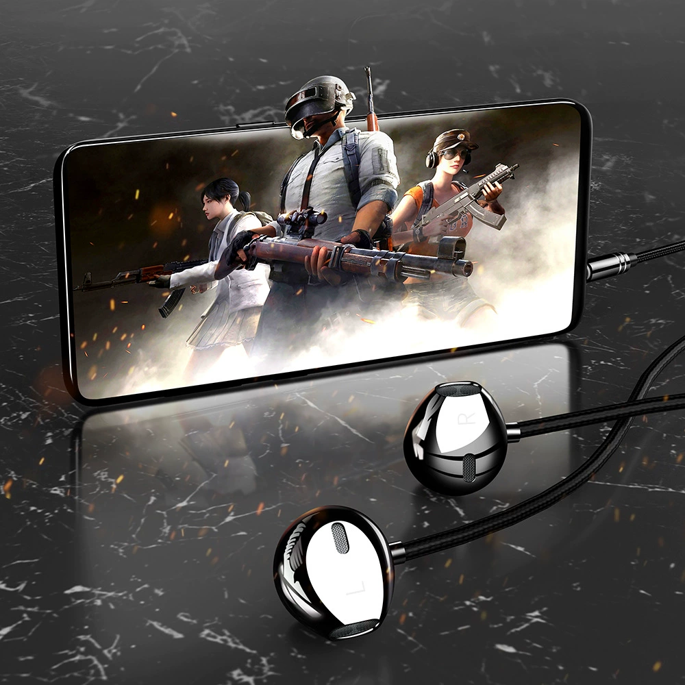 Совместимые наушники Huawei, Apple, игровой ноутбук, мобильный телефон, затычки для ушей, проводной контроль