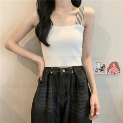 夏季法式小眾設計感上衣網紅ins潮外穿針織背心內搭小吊帶女短款