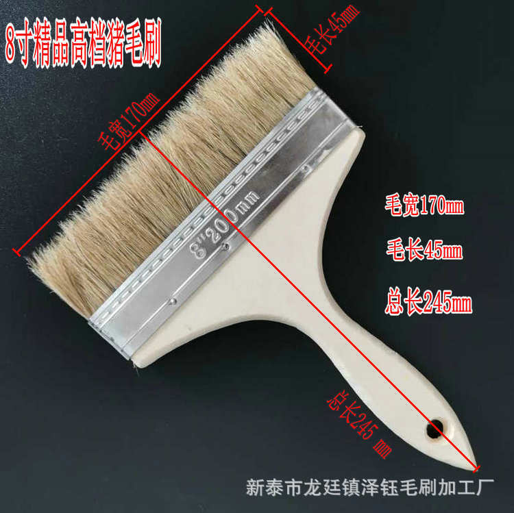 Fábrica al por mayor mango de madera cepillo de pintura imitación cepillo de seda cepillo industrial marino cepillo de barbacoa hogar pequeño cepillo