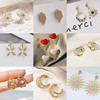 Earrings, trend fashionable accessory, Korean style, silver 925 sample, city style, wholesale