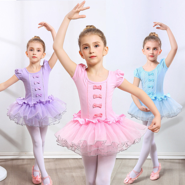 Dance Wear, Long-Sleeved and Short-Sleeved Ballet Skirts, Practice Clothes, Chinese Dance Costumes, One-Piece Suits, Children's Day Performance Costumes