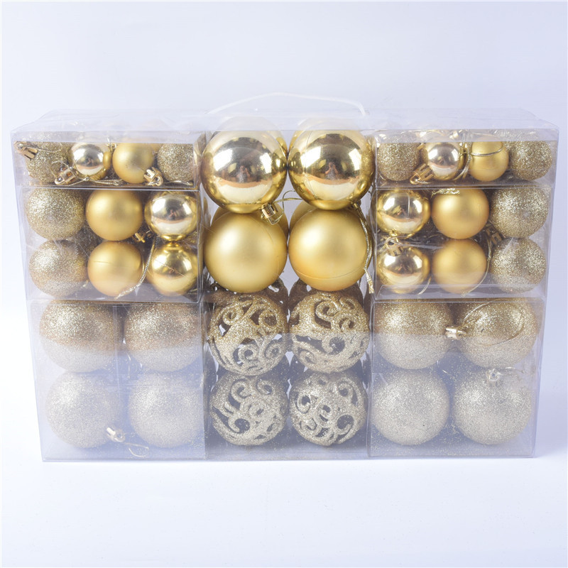 Amazon popular BOLA DE Navidad decoraciones de Navidad 100PCS traje colgante de Navidad