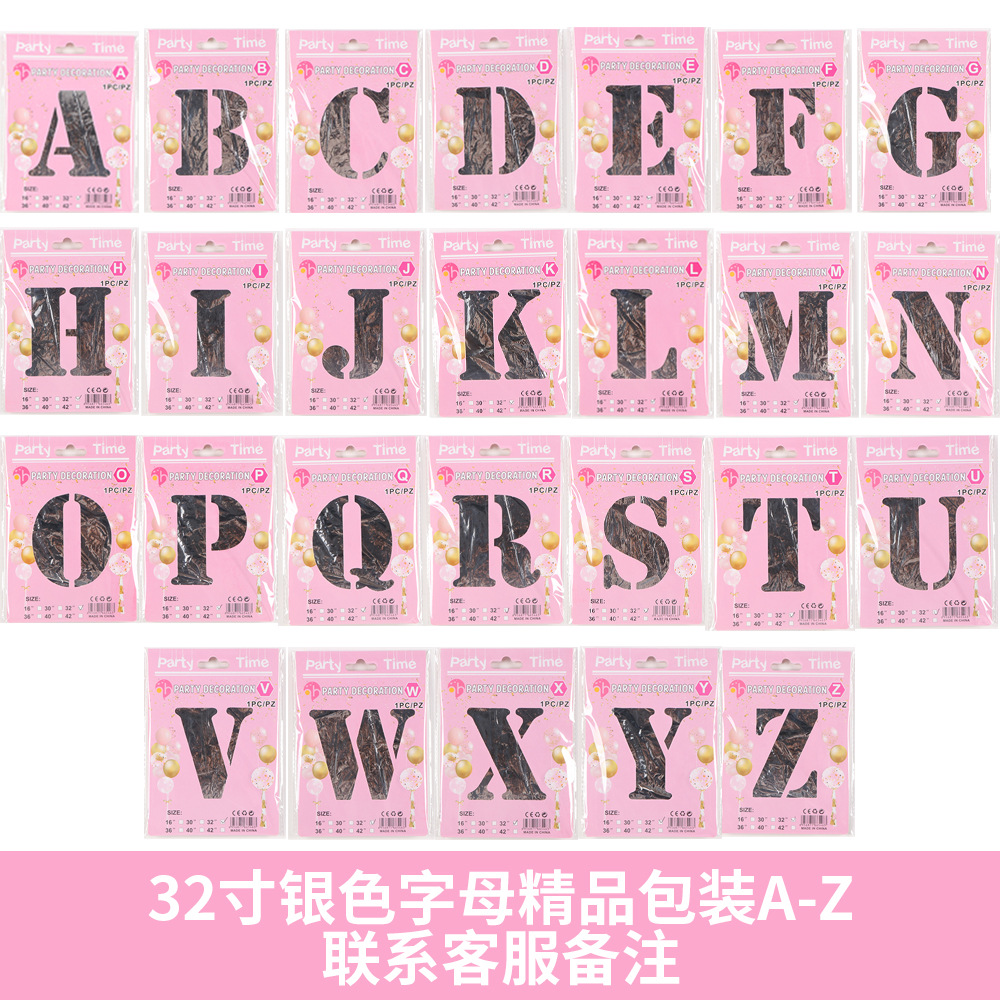 Carta globo de 32 pulgadas de tarjeta de papel carta globo venta al por mayor decoración de la boda de 32 pulgadas de película de aluminio carta globo