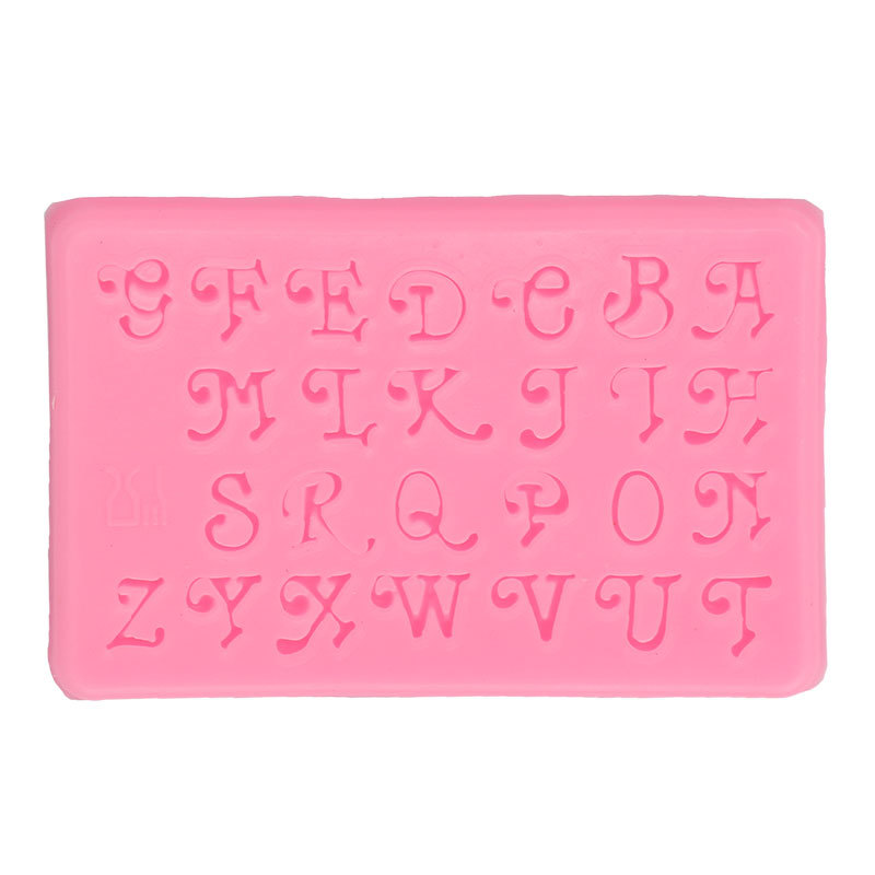 Fondant cake decoración letras mayúsculas y minúsculas y dígitos feliz cumpleaños silicona molde para hornear cerámica suave arcilla epoxi molde