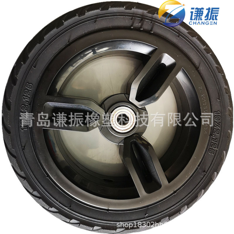 谦振供应10寸医疗器械专用塑料轮 10x2.125空心轮胎 10寸半气胎轮