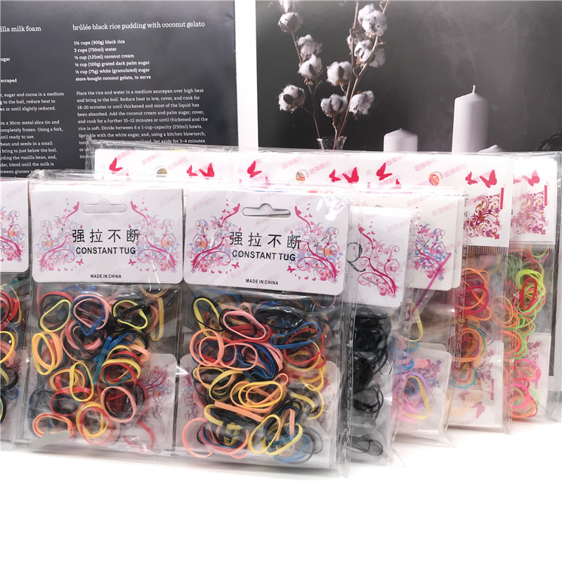 Desechables para niños horquilla banda de pelo banda de goma cuerda de pelo un yuan dos yuanes tienda accesorios para el cabello accesorios para la cabeza puesto de suministro