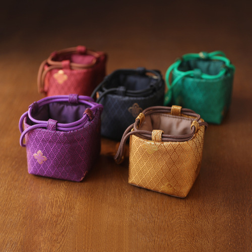 Erya rhombus cotton thickened storage travel bag leaf jar tea cup tea set cloth bag teapot cloth bag