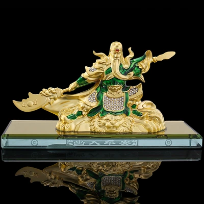 Car ornaments alloy God of Car ornaments - green-tiger-guan-gong