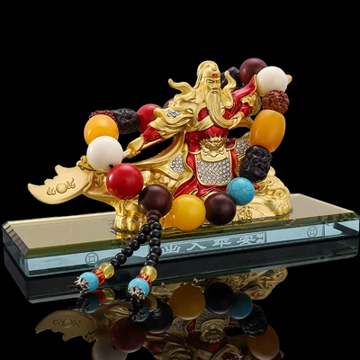 alloy God of War Guan – Car ornaments - red-tiger-guan-gong-eighteen-luohan-transfer-beads