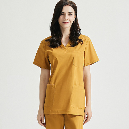 Polyester-cotton surgical gowns for men and women, polyester-cotton summer Korean style hand-washing gowns, short-sleeved, thin, separate nurse doctor uniforms