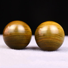 綠檀木實木手球老人手握鍛煉手把件球自帶香味