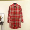 Autumn long shirt for leisure, long sleeve, with sleeve, Korean style