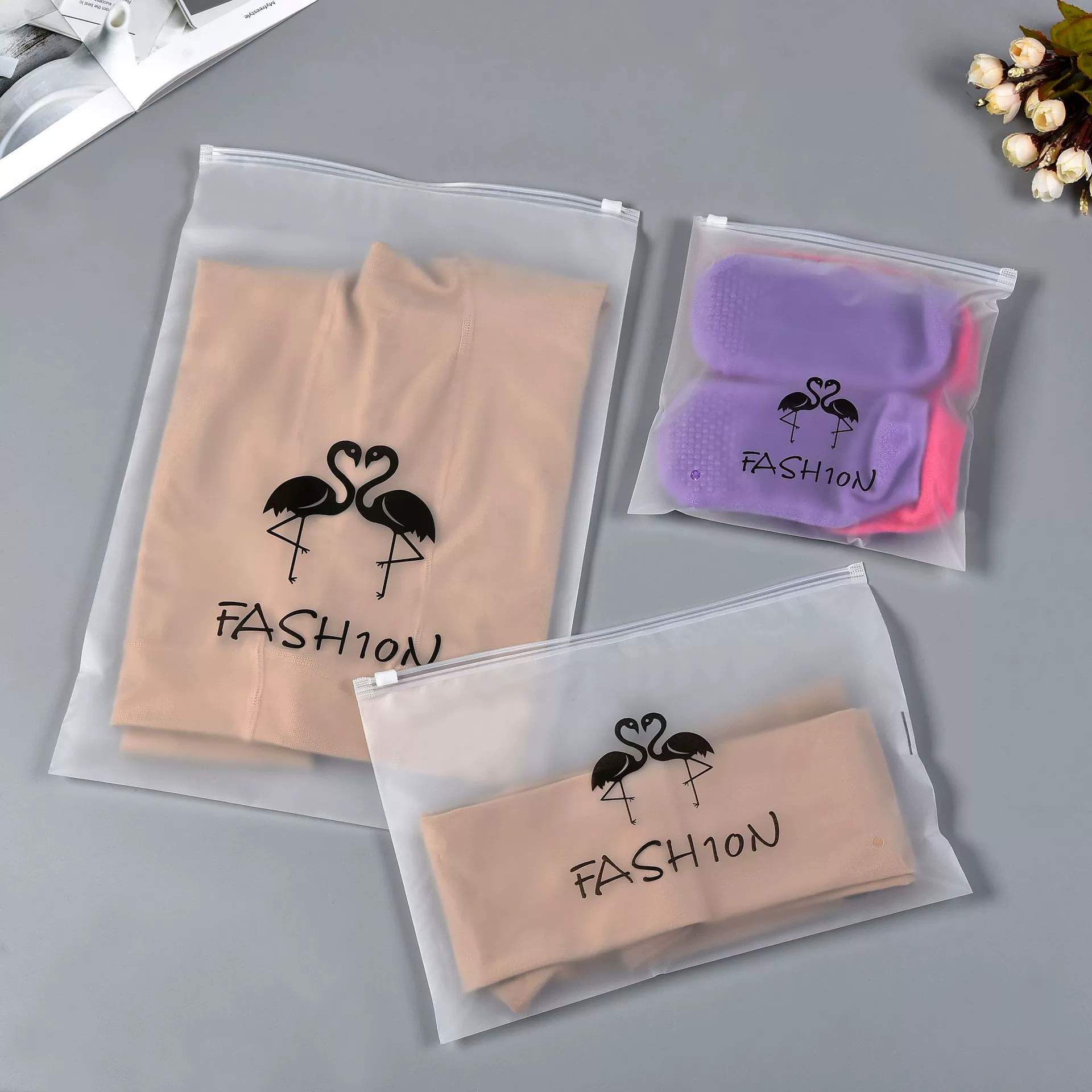 PEVA носки упаковка бюстгальтер упаковка сумка детское нижнее белье полотенце сумка леггинсы фабрика в наличии прямые продажи