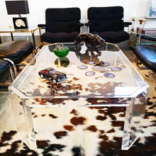 茶几亚克力透明钢化玻璃客厅茶桌水晶工业风咖啡桌家用商用
