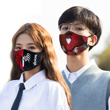 蜘蛛侠美国队长超人加厚口罩冬季骑行防风防雾霾保暖面罩可水洗