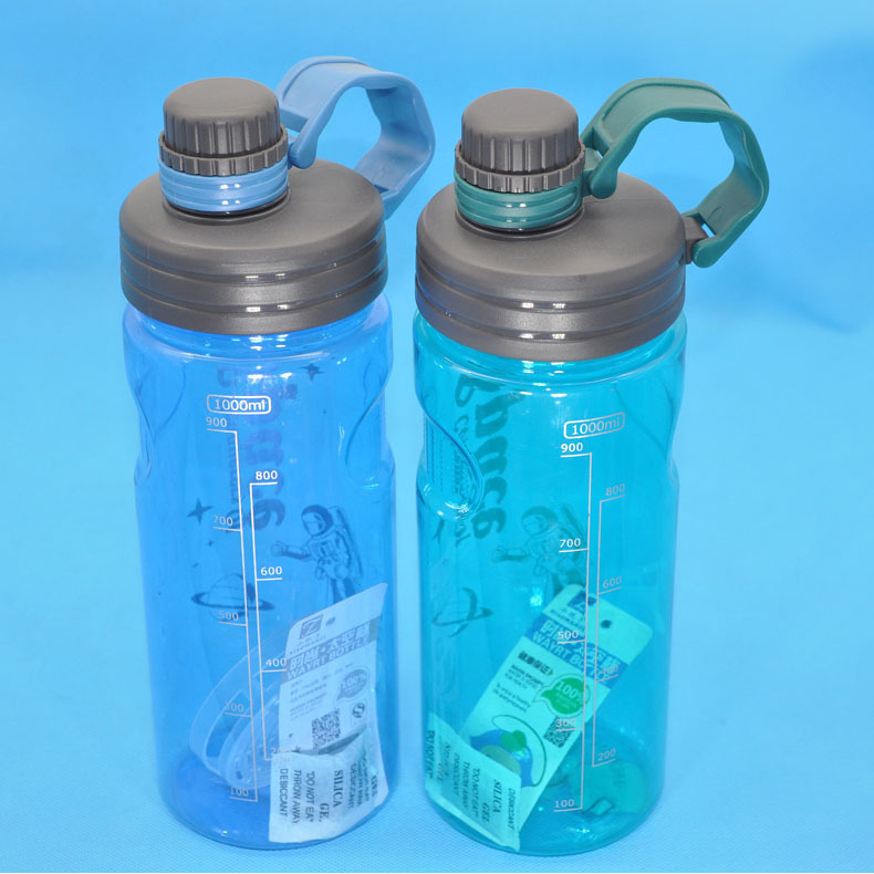 Botella de agua de plástico Weilong de gran capacidad para verano, botella de agua para exteriores para hombres y mujeres, adecuada para obras de construcción, fitness, playa, deportes espaciales.