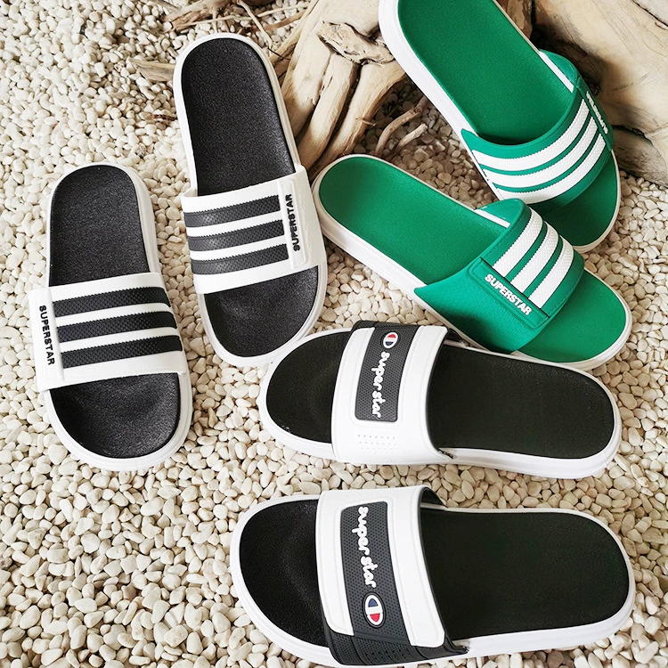 Модные Брендовые мужские летние легкие Нескользящие домашние тапочки на толстой подошве для пар, однохарактерные спортивные мужские тапочки в стиле интернет-знаменитостей оптом